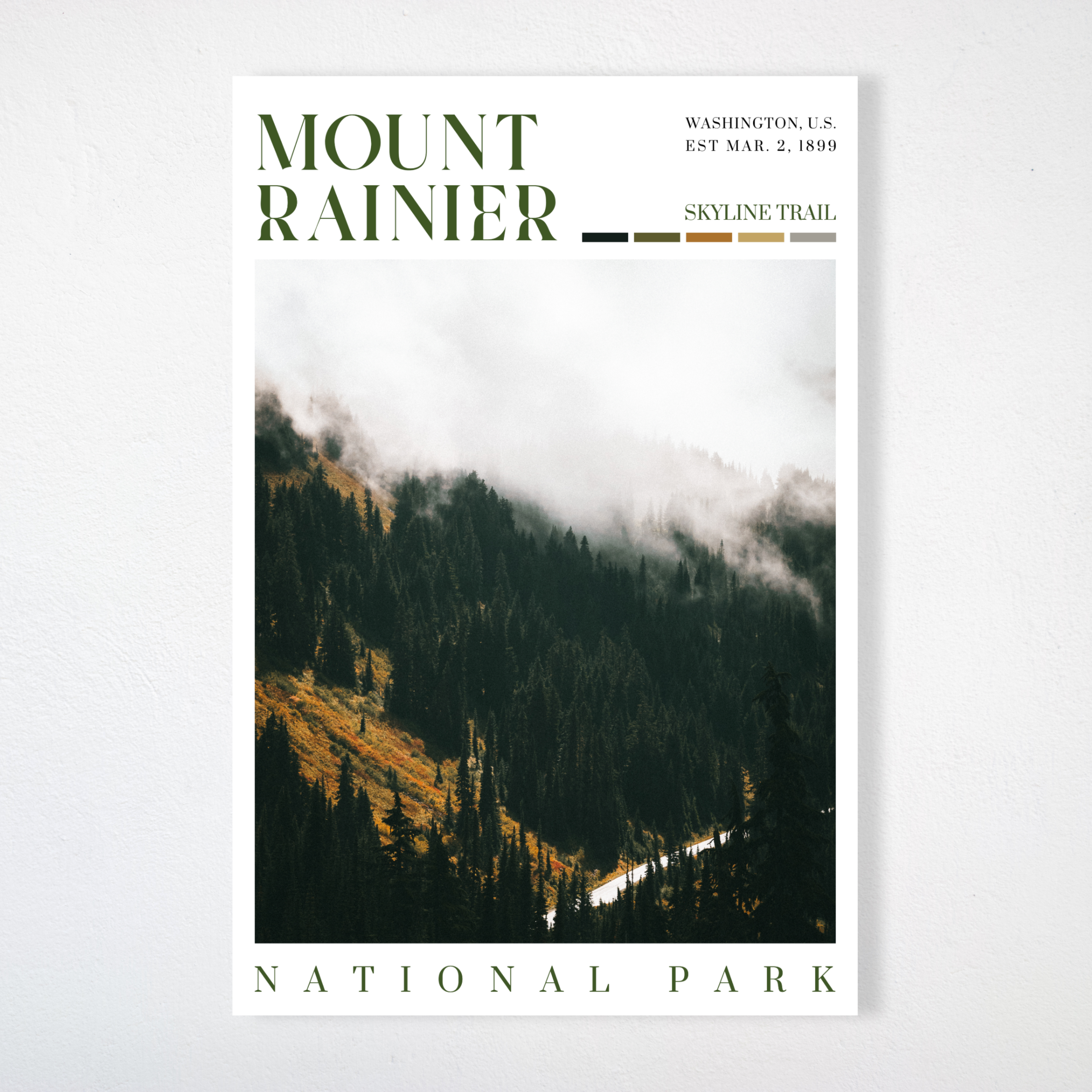 Mount Rainier National Park Poster