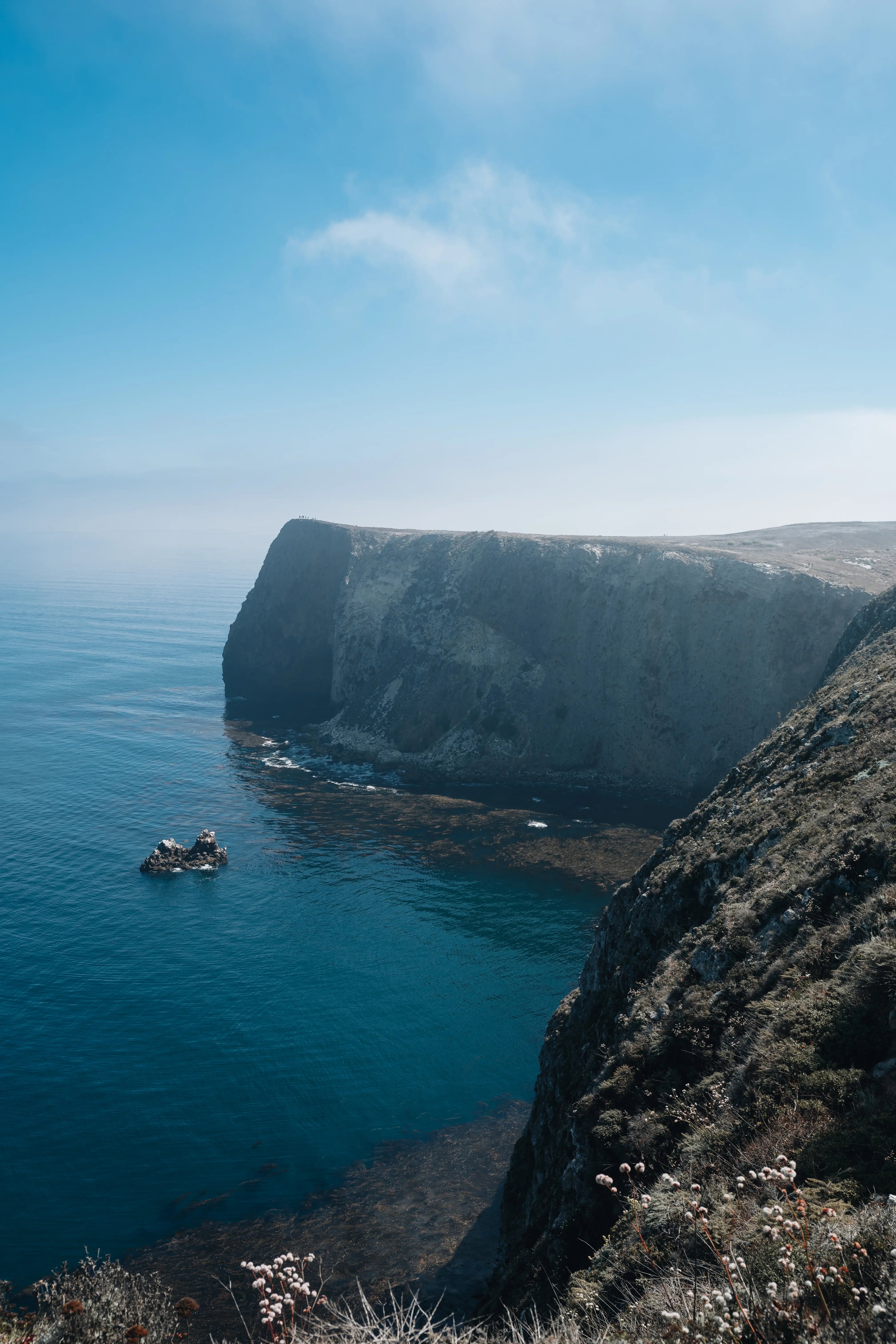 Coastal cliff view on Santa Cruz Island in Channel Islands National Park, California photography print