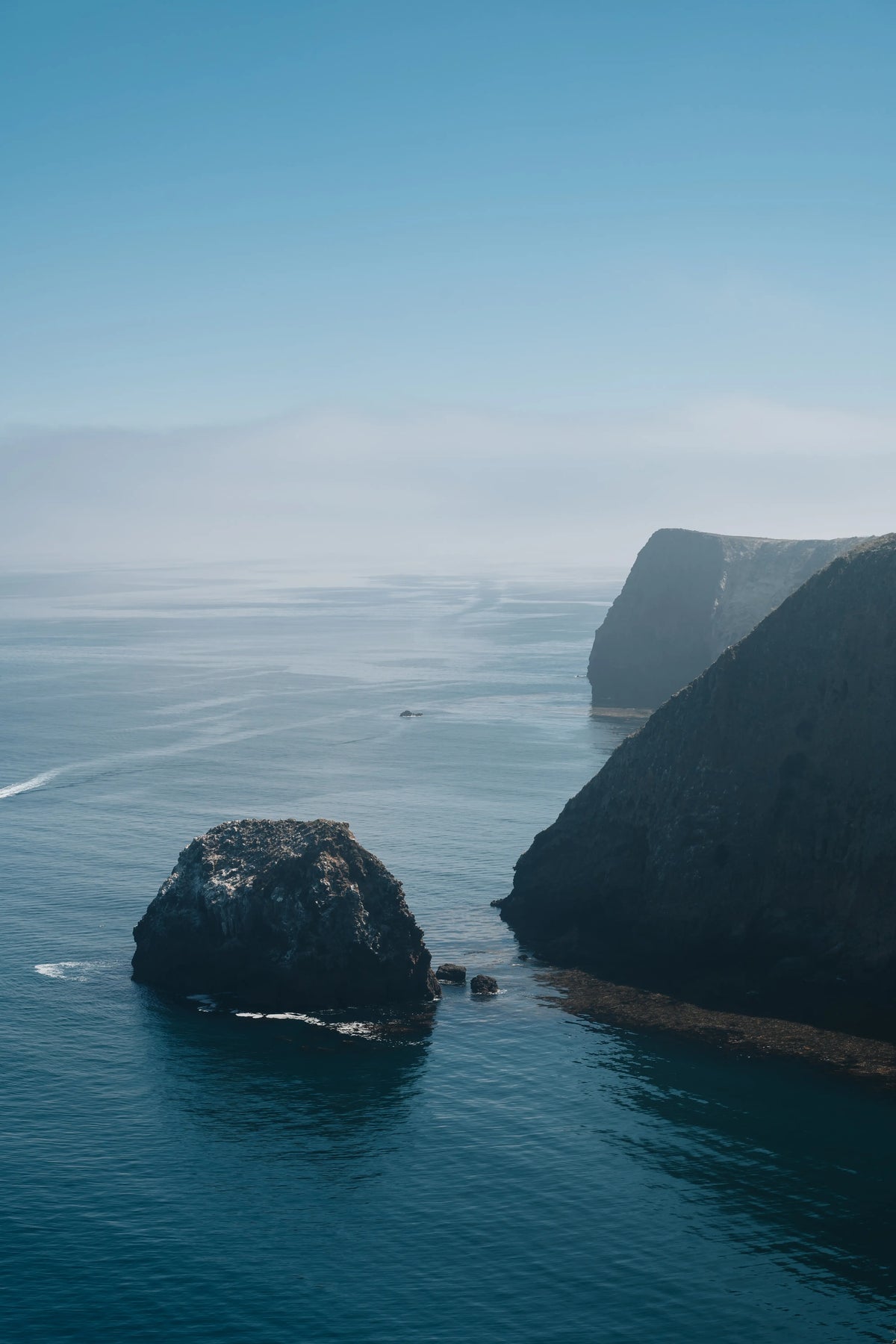 Coastal cliffs on Santa Cruz Island in Channel Islands National Park, California photography print