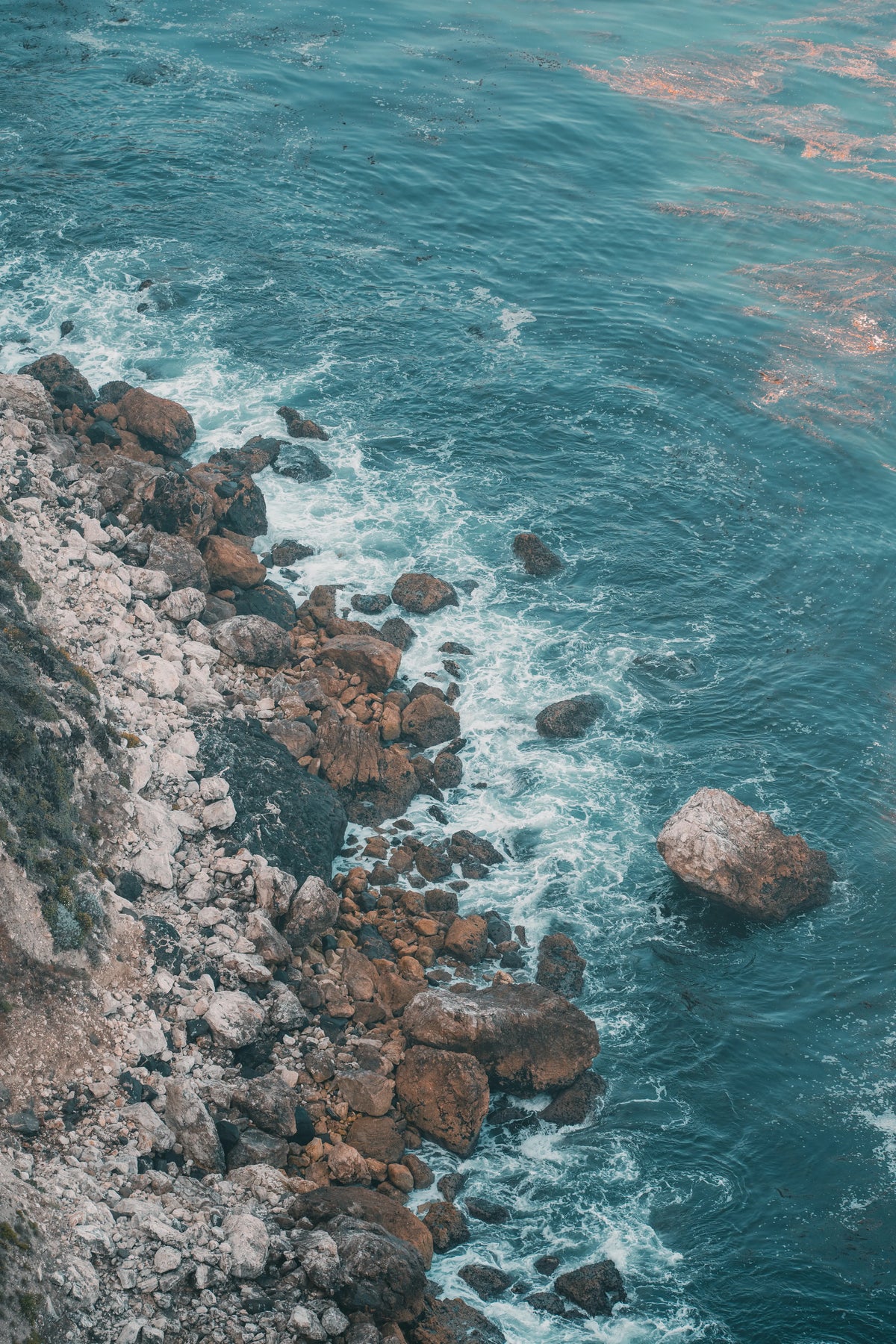 Coastal cliffs on Santa Cruz Island in Channel Islands National Park, California photography print