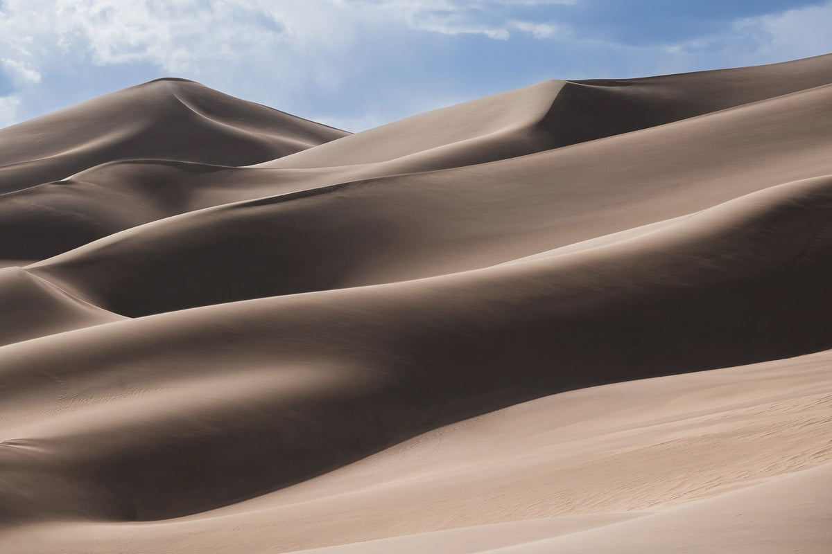 Layered dune ridges in Great Sand Dunes National Park, Colorado horizontal photography print