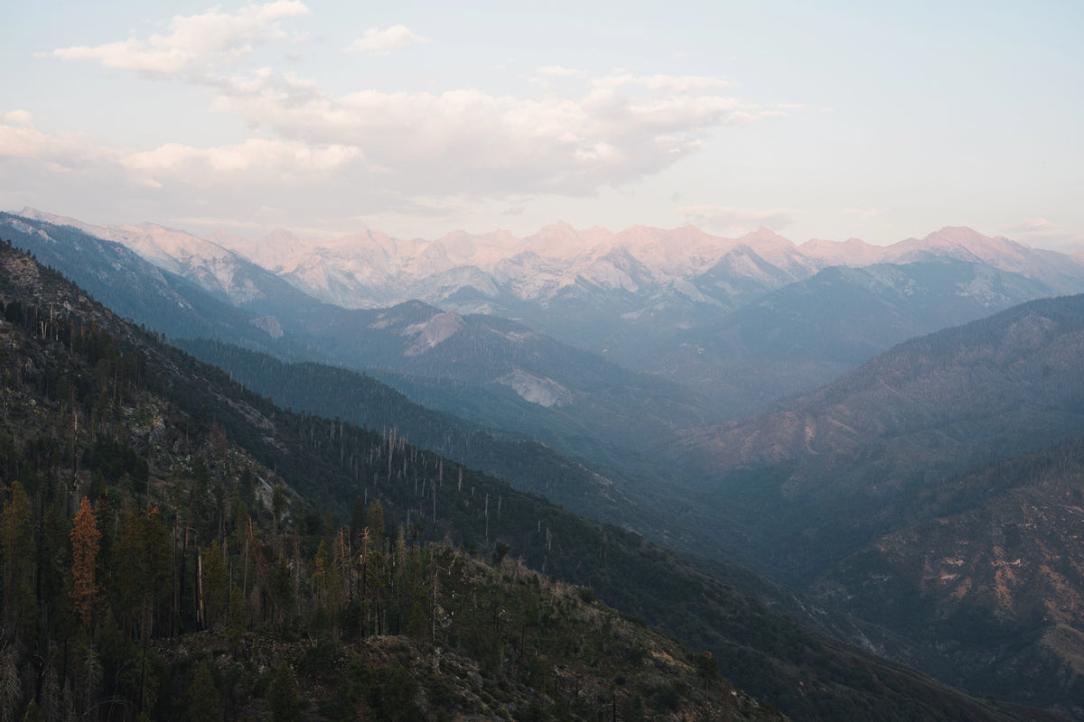 Sierra Nevada view from Moro Rock in Sequoia National Park, California photography print